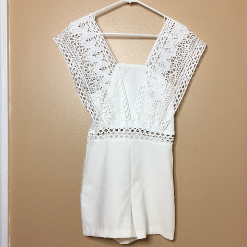 Do + Be White Lace Romper